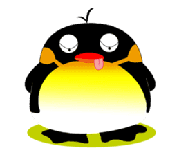 Round Emperor Penguin sticker #9499539