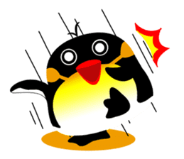 Round Emperor Penguin sticker #9499541