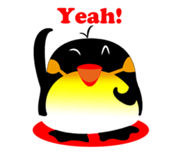 Round Emperor Penguin sticker #9499542