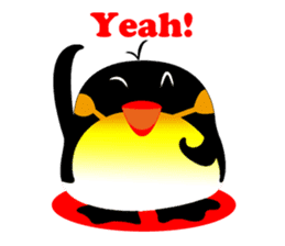 Round Emperor Penguin sticker #9499542