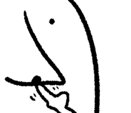 White loose creature sticker #9501959