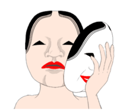 Mask of japanese sticker #9502007