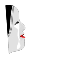 Mask of japanese sticker #9502020