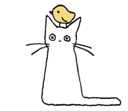 Me the White Cat sticker #9503465