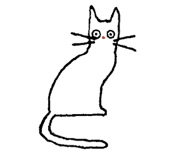 Me the White Cat sticker #9503474