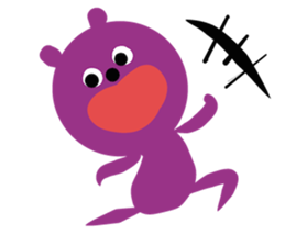 Picture book bear sticker #9504737