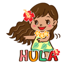 Aloha Hula Girl By Alohanohano Sticker