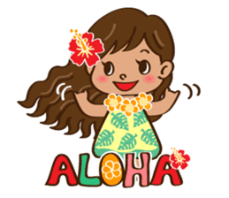 ALOHA HULA GIRL! sticker #9505025