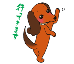Pretty stickers of the dachshund. sticker #9505945