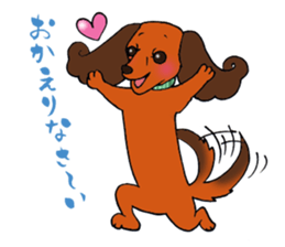 Pretty stickers of the dachshund. sticker #9505946