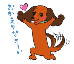 Pretty stickers of the dachshund. sticker #9505946