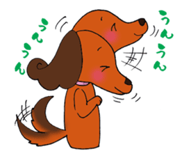 Pretty stickers of the dachshund. sticker #9505948