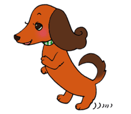 Pretty stickers of the dachshund. sticker #9505953