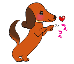 Pretty stickers of the dachshund. sticker #9505957