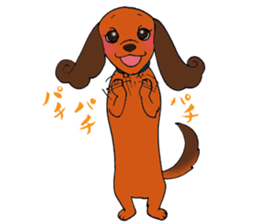 Pretty stickers of the dachshund. sticker #9505958