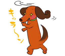 Pretty stickers of the dachshund. sticker #9505959