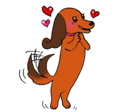 Pretty stickers of the dachshund. sticker #9505960