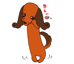 Pretty stickers of the dachshund. sticker #9505961
