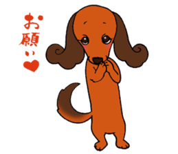 Pretty stickers of the dachshund. sticker #9505962