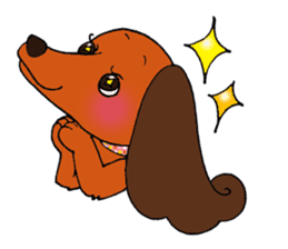 Pretty stickers of the dachshund. sticker #9505963