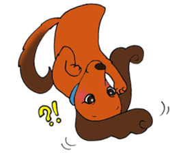 Pretty stickers of the dachshund. sticker #9505964