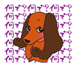 Pretty stickers of the dachshund. sticker #9505965