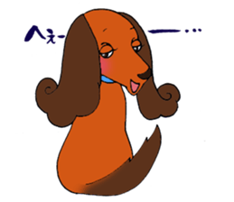 Pretty stickers of the dachshund. sticker #9505966