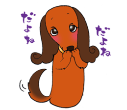 Pretty stickers of the dachshund. sticker #9505967