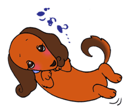 Pretty stickers of the dachshund. sticker #9505975