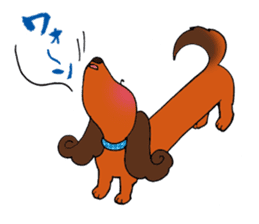 Pretty stickers of the dachshund. sticker #9505979
