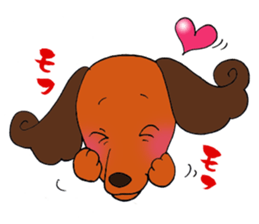 Pretty stickers of the dachshund. sticker #9505981