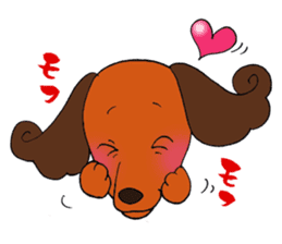 Pretty stickers of the dachshund. sticker #9505981