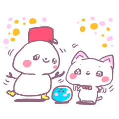 Bowling Cat! Bounya! Snowman