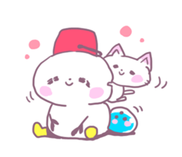 Bowling Cat! Bounya! Snowman sticker #9506426