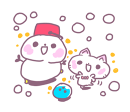 Bowling Cat! Bounya! Snowman sticker #9506428
