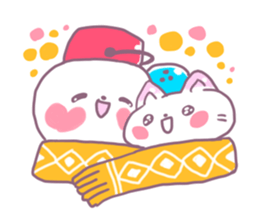 Bowling Cat! Bounya! Snowman sticker #9506431