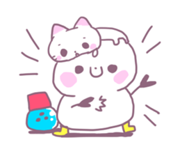 Bowling Cat! Bounya! Snowman sticker #9506432