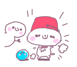 Bowling Cat! Bounya! Snowman sticker #9506435