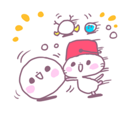 Bowling Cat! Bounya! Snowman sticker #9506443