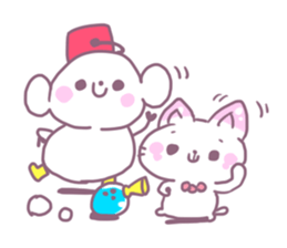 Bowling Cat! Bounya! Snowman sticker #9506445