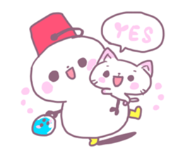 Bowling Cat! Bounya! Snowman sticker #9506448