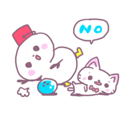 Bowling Cat! Bounya! Snowman sticker #9506449