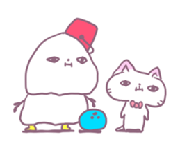 Bowling Cat! Bounya! Snowman sticker #9506451