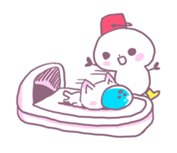 Bowling Cat! Bounya! Snowman sticker #9506457