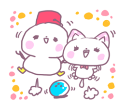 Bowling Cat! Bounya! Snowman sticker #9506460
