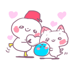 Bowling Cat! Bounya! Snowman sticker #9506463
