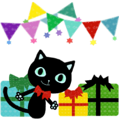 SKY-BLUE EYES BLACK CAT