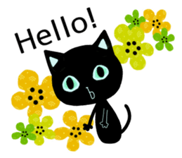SKY-BLUE EYES BLACK CAT sticker #9506784