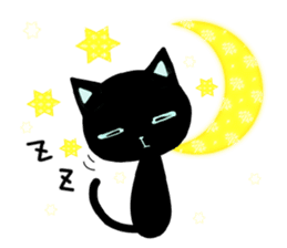 SKY-BLUE EYES BLACK CAT sticker #9506786