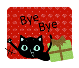 SKY-BLUE EYES BLACK CAT sticker #9506787